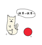 Lazy and emotional white cat（個別スタンプ：3）