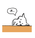 Lazy and emotional white cat（個別スタンプ：6）