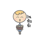 boy gold hair ＆ girl blue hair（個別スタンプ：1）