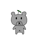 There is a grass on the head of the bear（個別スタンプ：1）