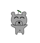There is a grass on the head of the bear（個別スタンプ：2）