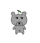 There is a grass on the head of the bear（個別スタンプ：4）