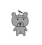 There is a grass on the head of the bear（個別スタンプ：9）