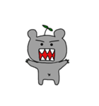 There is a grass on the head of the bear（個別スタンプ：10）