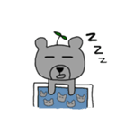 There is a grass on the head of the bear（個別スタンプ：20）