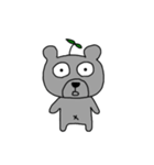 There is a grass on the head of the bear（個別スタンプ：22）
