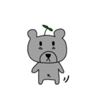There is a grass on the head of the bear（個別スタンプ：23）