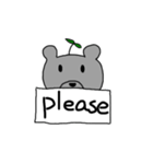 There is a grass on the head of the bear（個別スタンプ：28）