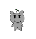 There is a grass on the head of the bear（個別スタンプ：29）