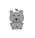 There is a grass on the head of the bear（個別スタンプ：31）