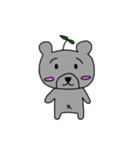 There is a grass on the head of the bear（個別スタンプ：32）