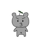 There is a grass on the head of the bear（個別スタンプ：37）