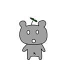 There is a grass on the head of the bear（個別スタンプ：38）