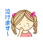 リボンの女の子スタンプ（個別スタンプ：18）