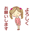 リボンの女の子スタンプ（個別スタンプ：28）