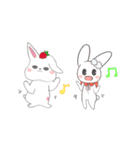 Two-sided Rabbit ＆ Fruit candy（個別スタンプ：14）