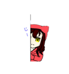 猫のパーカーの女の子（個別スタンプ：2）