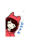 猫のパーカーの女の子（個別スタンプ：10）