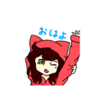 猫のパーカーの女の子（個別スタンプ：12）