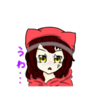 猫のパーカーの女の子（個別スタンプ：16）