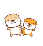 otter and young crab 2（個別スタンプ：9）