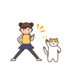 ヨガ with cats （台湾・中国語）（個別スタンプ：15）