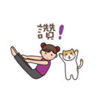 ヨガ with cats （台湾・中国語）（個別スタンプ：21）