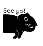 Black cat and Prairie dogs sticker.（個別スタンプ：1）