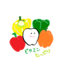 ホワイト君と仲間たち2 ～お野菜～（個別スタンプ：1）