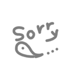 英語のゆるかわ手書き（個別スタンプ：3）