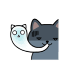 グレーの猫 'にゃんやん'（個別スタンプ：13）