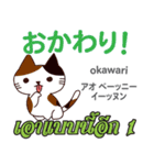 料理が上手な猫日本語タイ語（個別スタンプ：25）