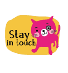 A nice pink cat. Stay cool and move on.（個別スタンプ：1）