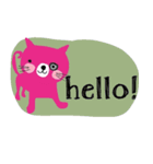 A nice pink cat. Stay cool and move on.（個別スタンプ：3）
