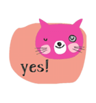 A nice pink cat. Stay cool and move on.（個別スタンプ：5）