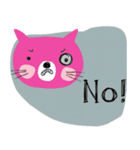 A nice pink cat. Stay cool and move on.（個別スタンプ：6）