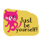 A nice pink cat. Stay cool and move on.（個別スタンプ：7）