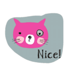 A nice pink cat. Stay cool and move on.（個別スタンプ：8）