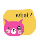 A nice pink cat. Stay cool and move on.（個別スタンプ：9）