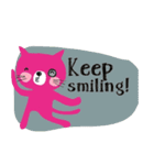 A nice pink cat. Stay cool and move on.（個別スタンプ：10）