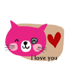 A nice pink cat. Stay cool and move on.（個別スタンプ：13）
