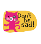 A nice pink cat. Stay cool and move on.（個別スタンプ：14）
