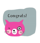 A nice pink cat. Stay cool and move on.（個別スタンプ：15）