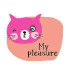 A nice pink cat. Stay cool and move on.（個別スタンプ：16）
