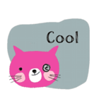 A nice pink cat. Stay cool and move on.（個別スタンプ：17）