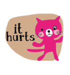 A nice pink cat. Stay cool and move on.（個別スタンプ：18）