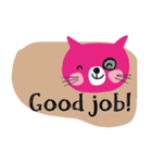 A nice pink cat. Stay cool and move on.（個別スタンプ：19）