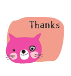 A nice pink cat. Stay cool and move on.（個別スタンプ：25）