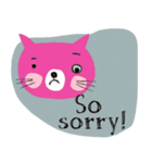 A nice pink cat. Stay cool and move on.（個別スタンプ：26）