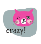 A nice pink cat. Stay cool and move on.（個別スタンプ：28）